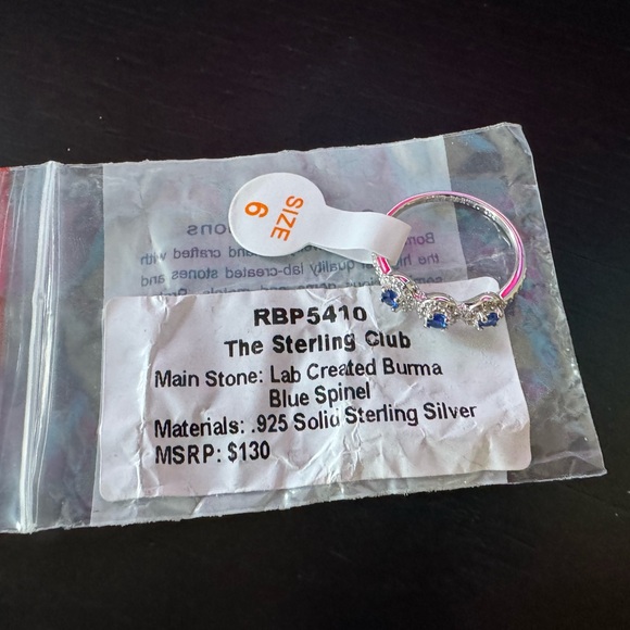 BP Sterling Band with Burma Blue Spinel (RBP 5410) - Picture 9 of 10